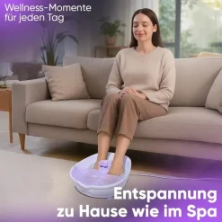 Clatronic FM 3389 weiß-lila Fußmassagegerät