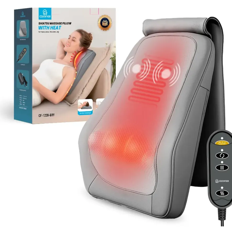 COMFIER Shiatsu Nackenmassagegerät Grau
