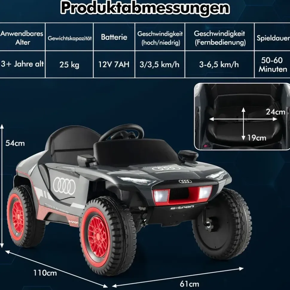 Costway Audi Elektroauto grau
