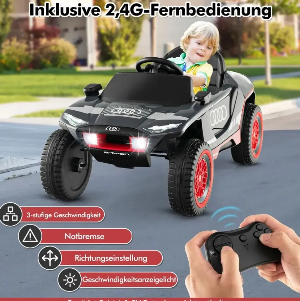Costway Audi Elektroauto grau
