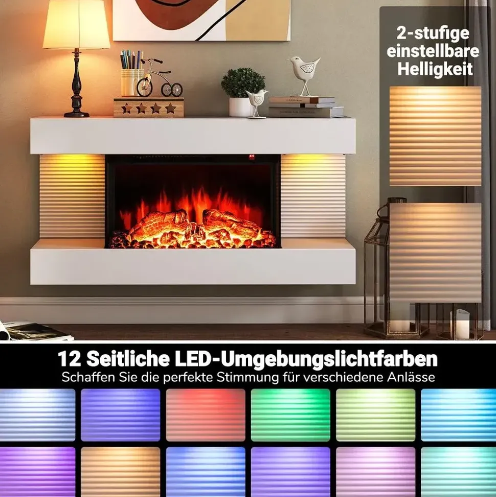Costway Elektrokamin 1500W Weiß