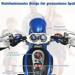 Costway Elektromotorrad 6V blau