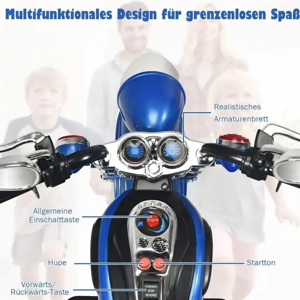 Costway Elektromotorrad 6V blau