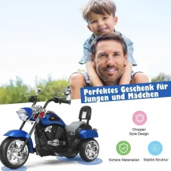 Costway Elektromotorrad 6V blau