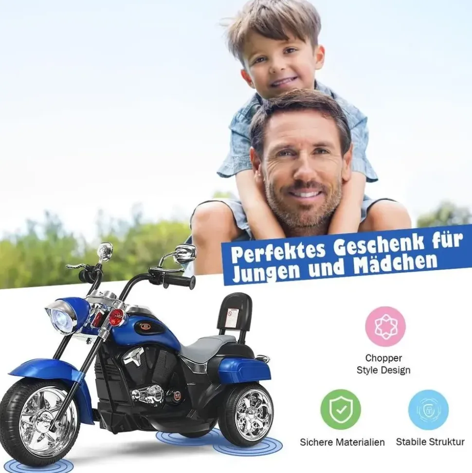 Costway Elektromotorrad 6V blau