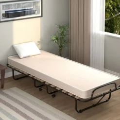 Costway Gästebett klappbar 80 x 190 cm beige