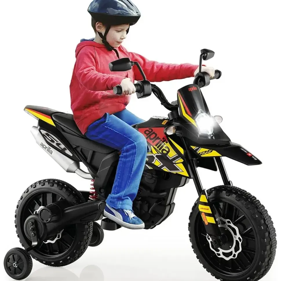 Costway Kinder Elektro Motorrad schwarz (12V)