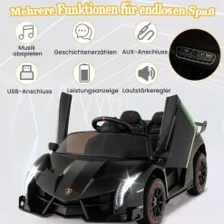 Costway Lamborghini Elektroauto schwarz (null)