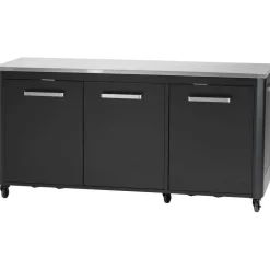 cozze Außentisch 210 x 67 x 90 cm schwarz 90528