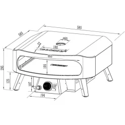 cozze Classic Pizzaofen Gas 17 Zoll