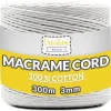 Creative Deco Makramee Garn Weiß 300 m