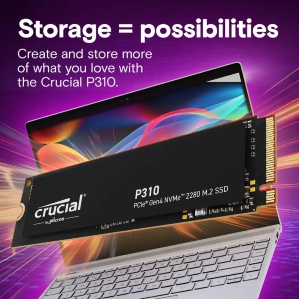 Crucial P310 1TB M.2 2280 PCIe Gen4 NVMe SSD
