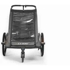 Cube Double Pure Kinderanhänger schwarz/grau 2026