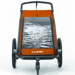Cube Kinderanhänger Double CMPT X Actionteam grau/orange 2026