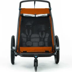 Cube Kinderanhänger Double CMPT X Actionteam grau/orange 2026
