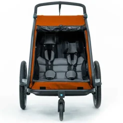 Cube Kinderanhänger Double CMPT X Actionteam grau/orange 2026