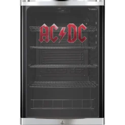 CUBES HC 203 E AC/DC Getränkekühlschrank (115 l, 845 mm hoch, Schwarz/Rot)