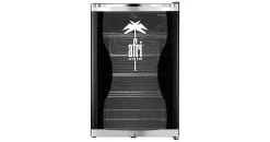 CUBES HC 150 E AFRI Getränkekühlschrank (115 l, 845 mm hoch, Schwarz/Weiß)
