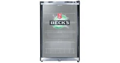 CUBES HC 241 E BECK'S Getränkekühlschrank (115 l, 845 mm hoch, Schwarz/Grün)