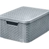 Curver Aufbewahrungsbox Style 39,3 x 29,3 x,18,7 cm 1-tlg. hellgrau