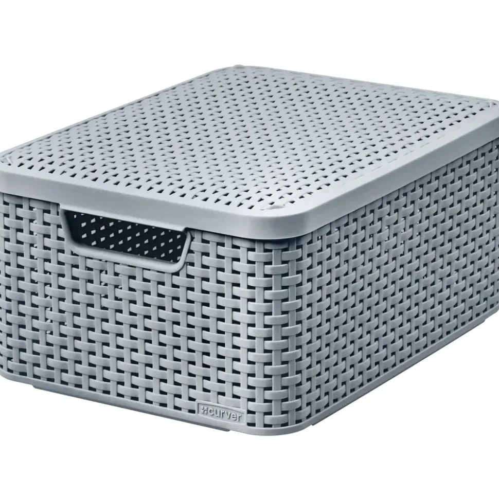 Curver Aufbewahrungsbox Style 39,3 x 29,3 x,18,7 cm 1-tlg. hellgrau