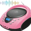 Cyberlux CL-720 CD-Player Tragbar CD/MP3/USB Radio Pink)