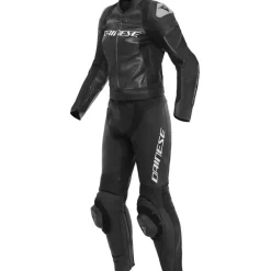 Dainese zweiteiler Lederkombi Mirage Lady 2PC Damen Motorradanzug Motorradkombi, BLACK/BLACK/WHITE, 106