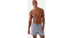 Danish Endurance Boxershorts gestreift blau L 6er Pack