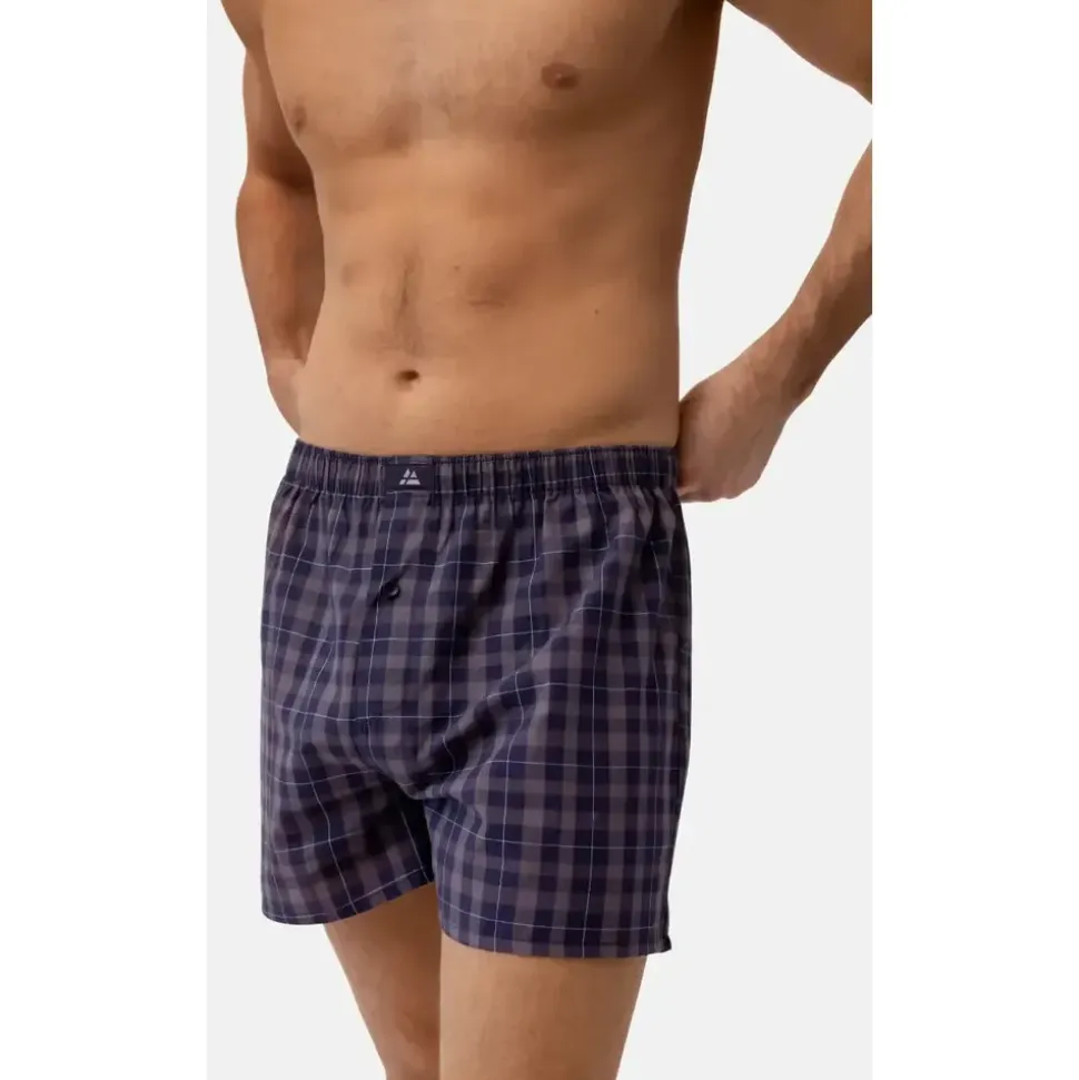 Danish Endurance Boxershorts gestreift blau L 6er Pack
