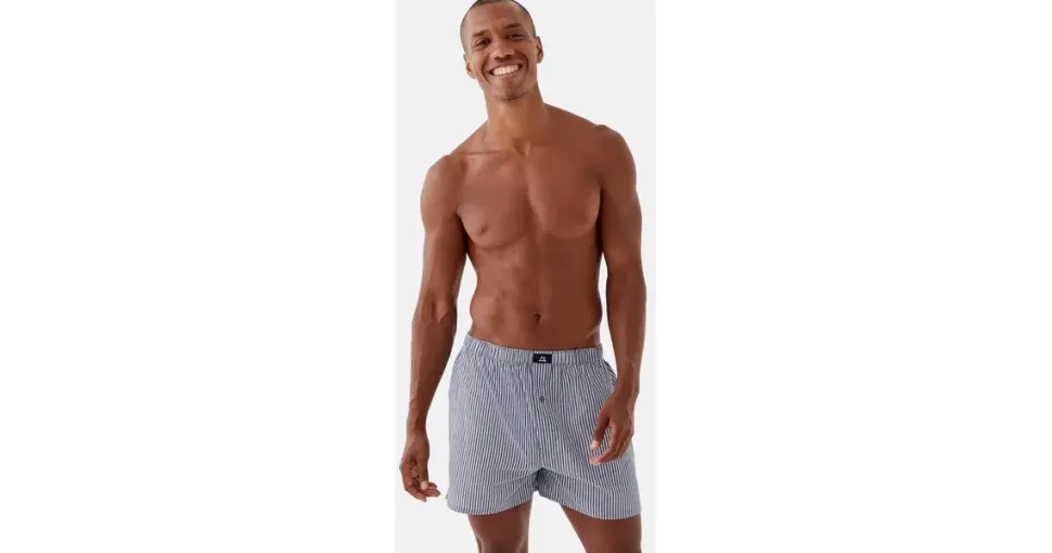 Danish Endurance Boxershorts gestreift blau L 6er Pack