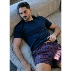 Danish Endurance Boxershorts gestreift blau L 6er Pack