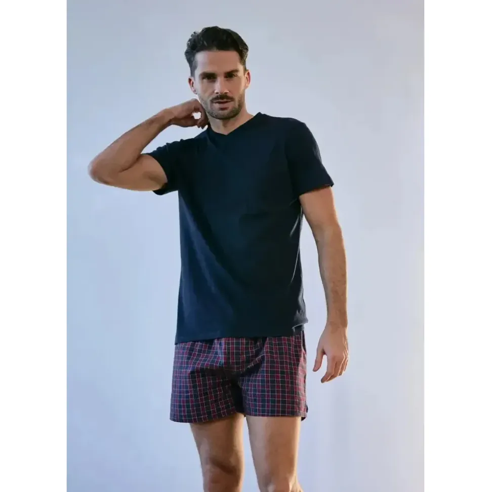 Danish Endurance Boxershorts gestreift blau L 6er Pack