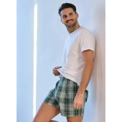 Danish Endurance Boxershorts gestreift blau L 6er Pack