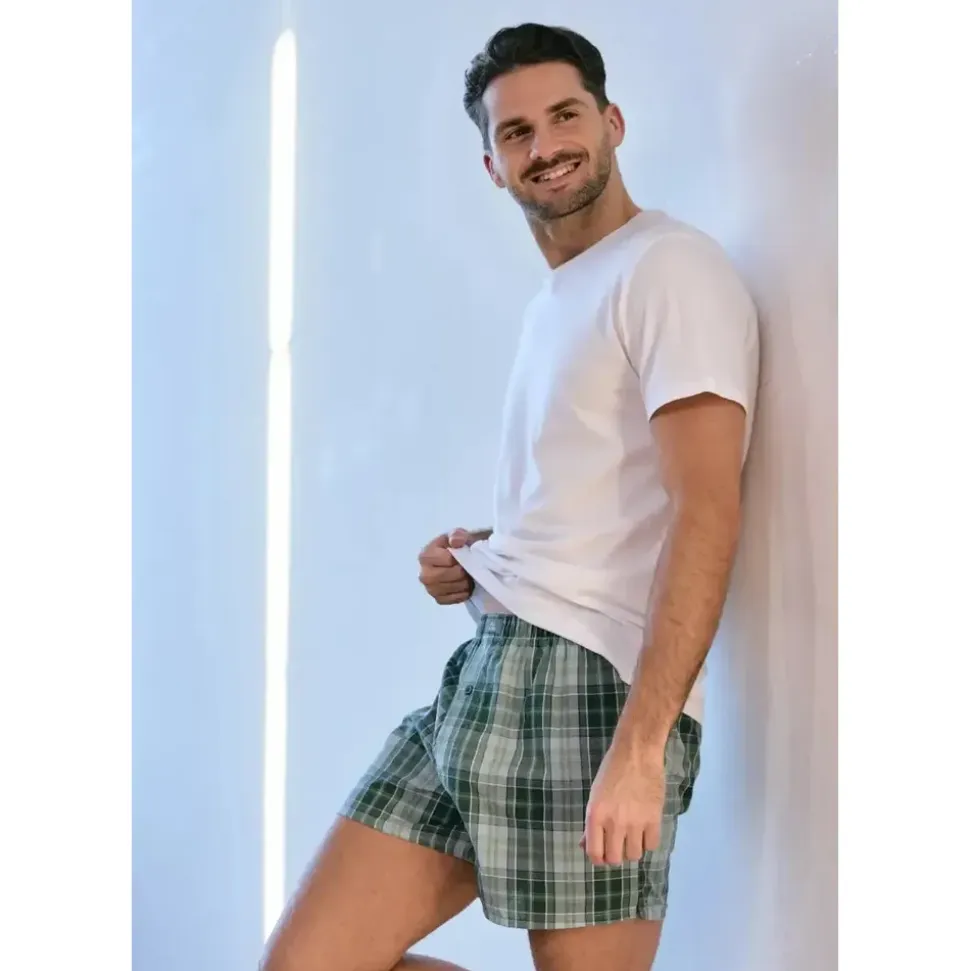 Danish Endurance Boxershorts gestreift blau L 6er Pack
