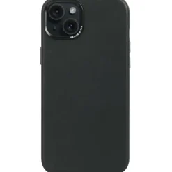 decoded iPhone 15 Plus Leder Case schwarz