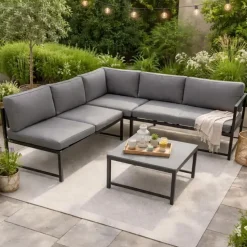 DEGAMO Montana Loungeset Aluminium dunkelgrau