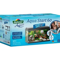 Dehner Aqua Start 60 Komplettaquarium mit Futter/Pflege schwarz