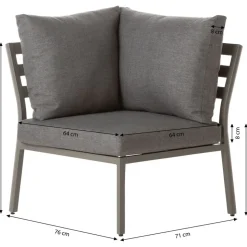 Dehner Colmar Loungeset braun