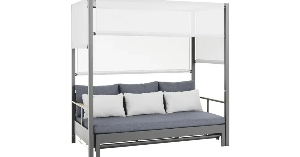 Dehner Daybed Hollywood Sonneninsel schwarz/grau