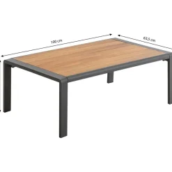 Dehner Milo Garten-Lounge-Set 4-tlg. grau