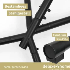 deluxe4home Hängesessel Hellgrau