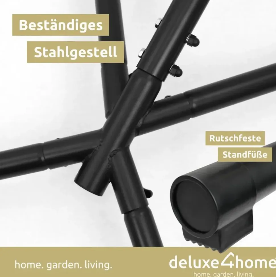 deluxe4home Hängesessel Hellgrau