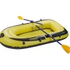 DEMA Schlauchboot mit 2 Paddel + Luftpumpe für 2 Personen, Gelb/Grau