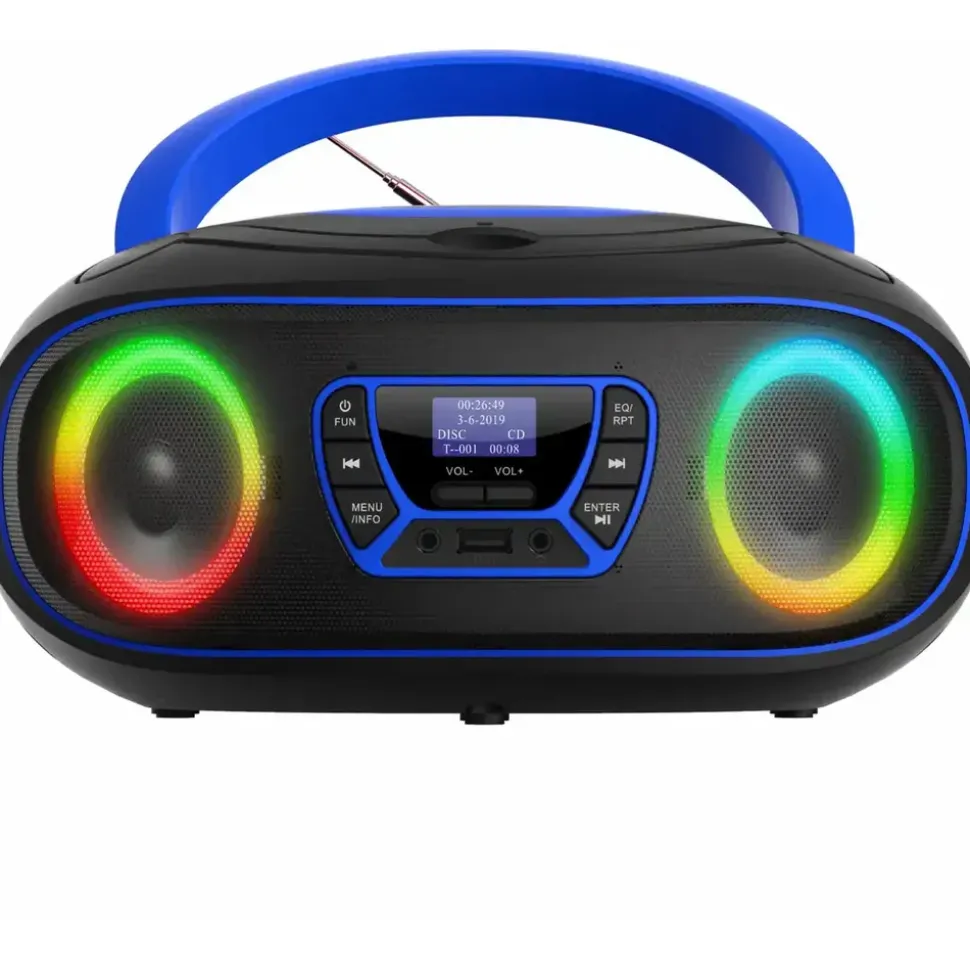 Denver TDB-212BU DAB+ Boombox mit DAB+/FM-Radio, Bluetooth-funktion, blau