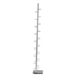 DESIGN DELIGHTS CD, Silber, Metall, 20x138x12 cm, Wohnzimmer, Regale, CD & DVD-Regale