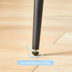 Deuline Esszimmerstuhl Milano Samt grau 4er Set