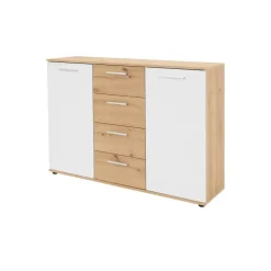Die Möbelfundgrube Jelsi 210 x 85 x 35 cm artisan eiche (nachbildung)/weiß