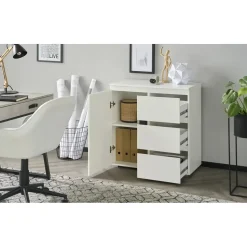 Die Möbelfundgrube Kommode 80 x 79 x 40 cm Weiß