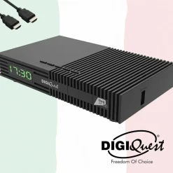 DIGIQuest Ti9 Full HD DVB-S2, HEVC – Italienisches Fernsehen (RAI, Mediaset, LA7) Hotbird 13° +