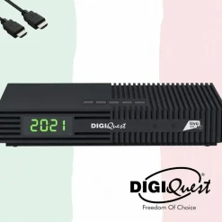DIGIQuest Ti9 Full HD DVB-S2, HEVC – Italienisches Fernsehen (RAI, Mediaset, LA7) Hotbird 13° +